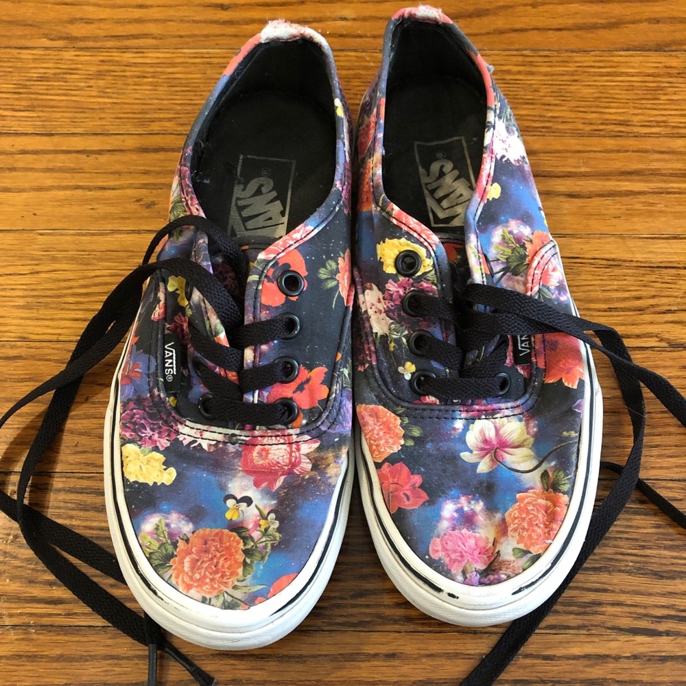 Galaxy Floral Patterned Classic Vans